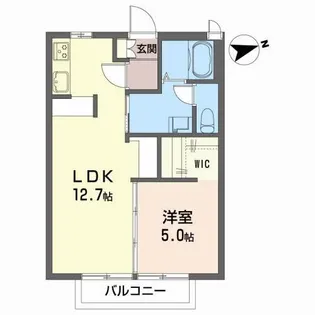 ディアス・ワールドワン B【2階】の間取り