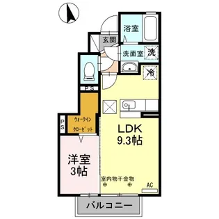 メゾンソレイユ・カトル【1階】の間取り