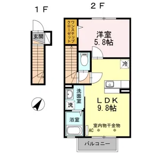 タイムズパークTK【2階】の間取り