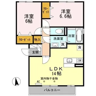 アバンセレジデンス【2階】の間取り