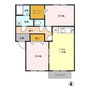 ボンセジュール A【2階】の間取り
