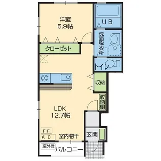 Eternaluce(エターナルーチェ)【I105号室】の間取り