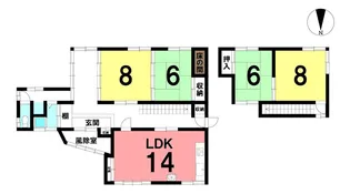 青森県八戸市大字田面木字松長根【一戸建】の間取り