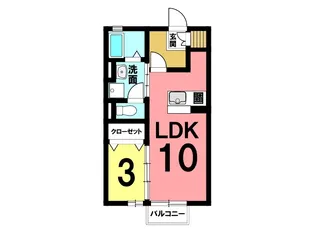 アバンサードC【102号室】の間取り