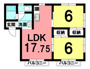 サンライズタカハシ【II A号室】の間取り