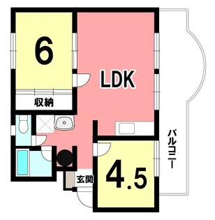 BETTER R 城下【203号室】の間取り