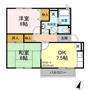 コモンライフ AB【2階】の間取り