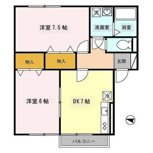 セジュールさびしろ AB【B201号室】の間取り