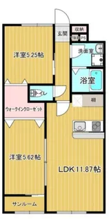 ヴァンクール【1階】の間取り