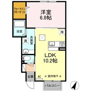 リ・ブロン【1階】の間取り