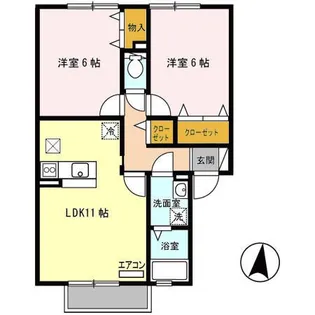 フロンティア【2階】の間取り