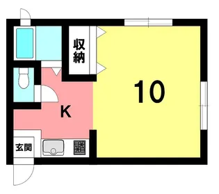Nowhere Room 長者【2階】の間取り