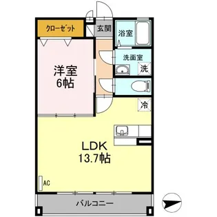 メゾン・アソルティ【2階】の間取り