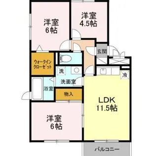 セジュールMEタケイシA【1階】の間取り