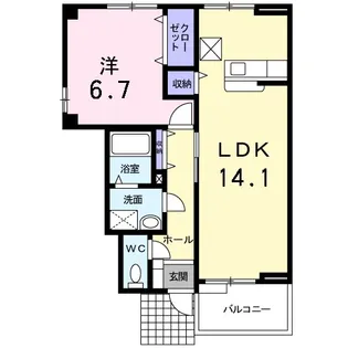 プレステージ【1階】の間取り