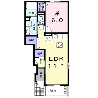 ロータスII【1階】の間取り