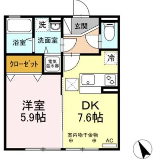 クリスタル・ガーデン【1階】の間取り