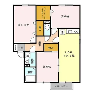 セジュールカトレア【2階】の間取り