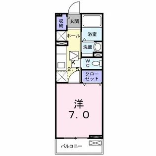 ヒルズ 松風【1階】の間取り