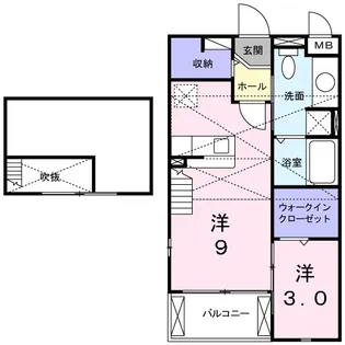 ビューティームーンC【2階】の間取り