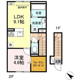 レスア柏崎III【2階】の間取り