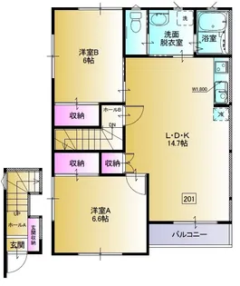 ピュアフォレストI【201号室】の間取り