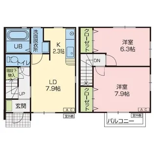 青森県八戸市石堂1丁目【一戸建】の間取り