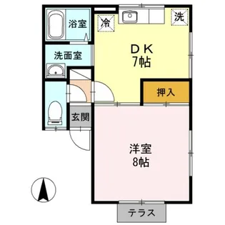 エルドラード ユキ【1階】の間取り