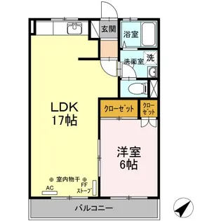 ソレイアード【1階】の間取り