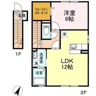 1LDKの間取り画像