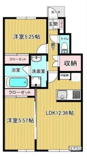 Lallana【103号室】の間取り