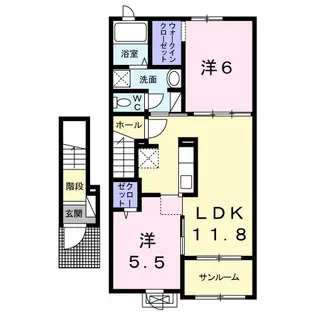 グリーンパークII【2階】の間取り