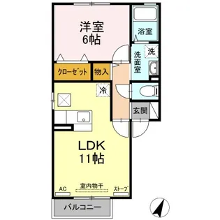 フォレットアモール【A101号室】の間取り