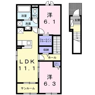 ル シエル【2階】の間取り