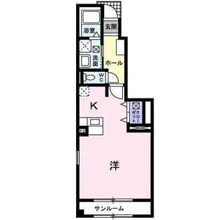 パストラルタウンD【1階】の間取り