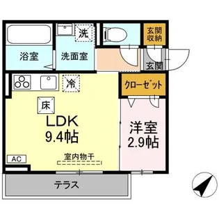 レスア柏崎I【1階】の間取り