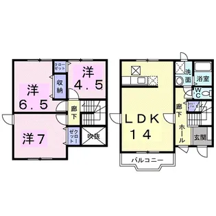 コーモド カーサ【1階】の間取り
