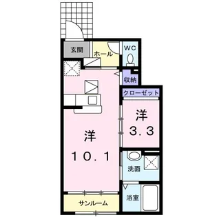 ヴァンヴェール【1階】の間取り