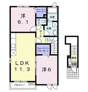 メゾン・ラフレシールA【2階】の間取り