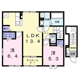 アルモニーD【2階】の間取り