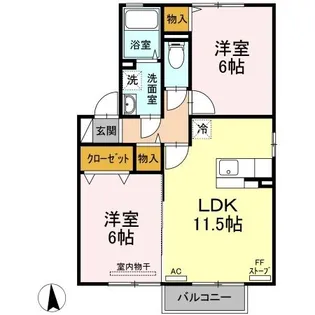 ヴィラ ラモール【1階】の間取り