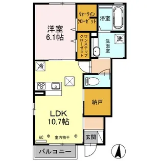 シャイニーコートII【1階】の間取り