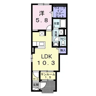 アイ.レジデンスV【1階】の間取り