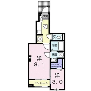 NEOS淡万I【1階】の間取り