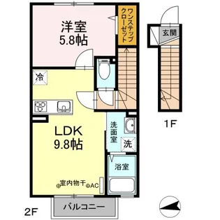 ナツドルーニ【2階】の間取り