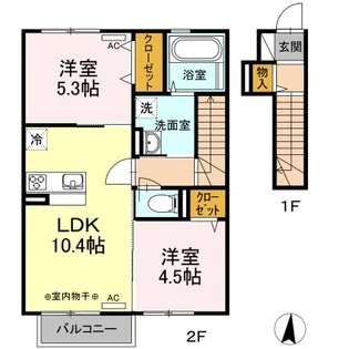 シャルマン【2階】の間取り