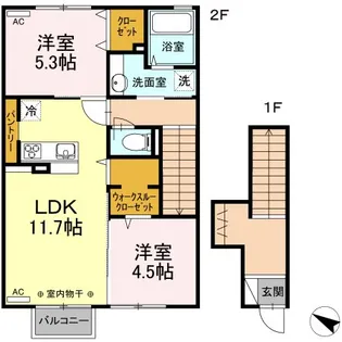 グランコート C【C 105号室】の間取り