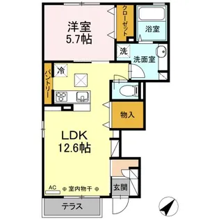 ドミール・シャルマン【1階】の間取り