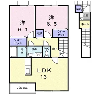 ヒューゲルヴィラ【2階】の間取り
