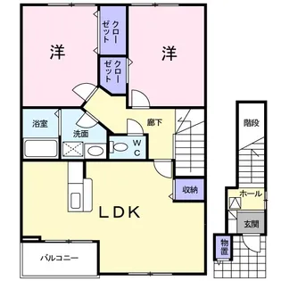 ソレアード・ヒル【2階】の間取り